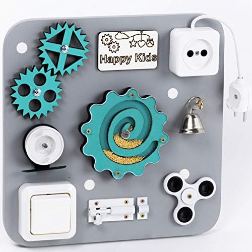 Baby toys in car Busy Board Mini 12x12- Educational toys for 1 year olds- Developmental toys for babies- Baby toys 12-18 months- Toys for boys and girls- Learning toys for 1 year olds- Toddler toys