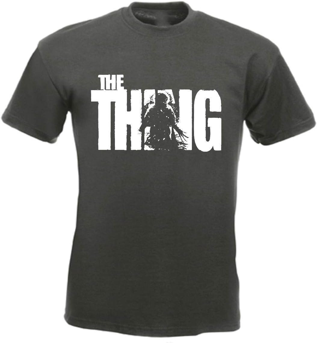 The Thing John Carpenter Retro Horror Movie T Shirt Men's Fashion Crew Neck Short Sleeves Cotton Tops Clothing, Black