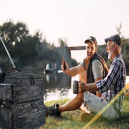 Fishing Tackle Backpack with Cooler, MATEIN Large Fishing Bag with Rod