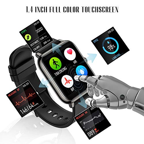 MuGo Smart Watch, IP67 Swimming Waterproof, Activity Tracker with 1.4