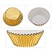 Sumind 200 Pieces Foil Metallic Cupcake Case Liners Muffin Paper Baking Cups (Gold and Sliver)