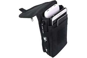 HERSENT Phone Pouch,Cell Phone Holster, Multi-Purpose Phone Belt Pouch,Tactical Phone Case Tool Holder, Molle Cell Phone Pouch Carrying Case, Men’s Waist Pocket for Hiking, Camping, Belt Pouches for Men