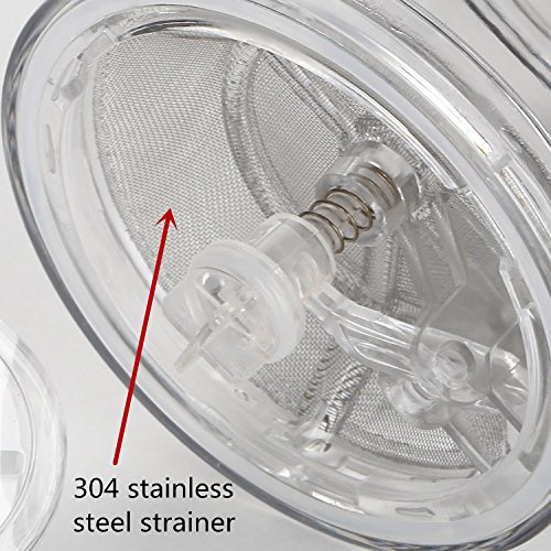 KLS Loose Leaf Tea Maker With Glass Teapot, Patented Simple Structure Built in Infuser and Convenient Cleaning Filter, Portable Tea Pot With Strainer, Loose Leaf Teapot With Tumbler Infuser - 750ML