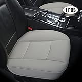 EDEALYN W 20.5''× L21'' PU Leather auto seat Cover Driver car seat Cover for Four-Door Sedan & SUV& Driver seat,1pcs (Gray)
