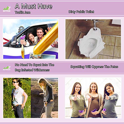 Portable Female Urination Device, Reusable Urinal Funnel | FREE Carry Bag, Disposable Urine Bags | Lets You Pee Standing Up, More Hygienic, Ideal for Camping, Outdoor, Travel, Car, Pregnant Women