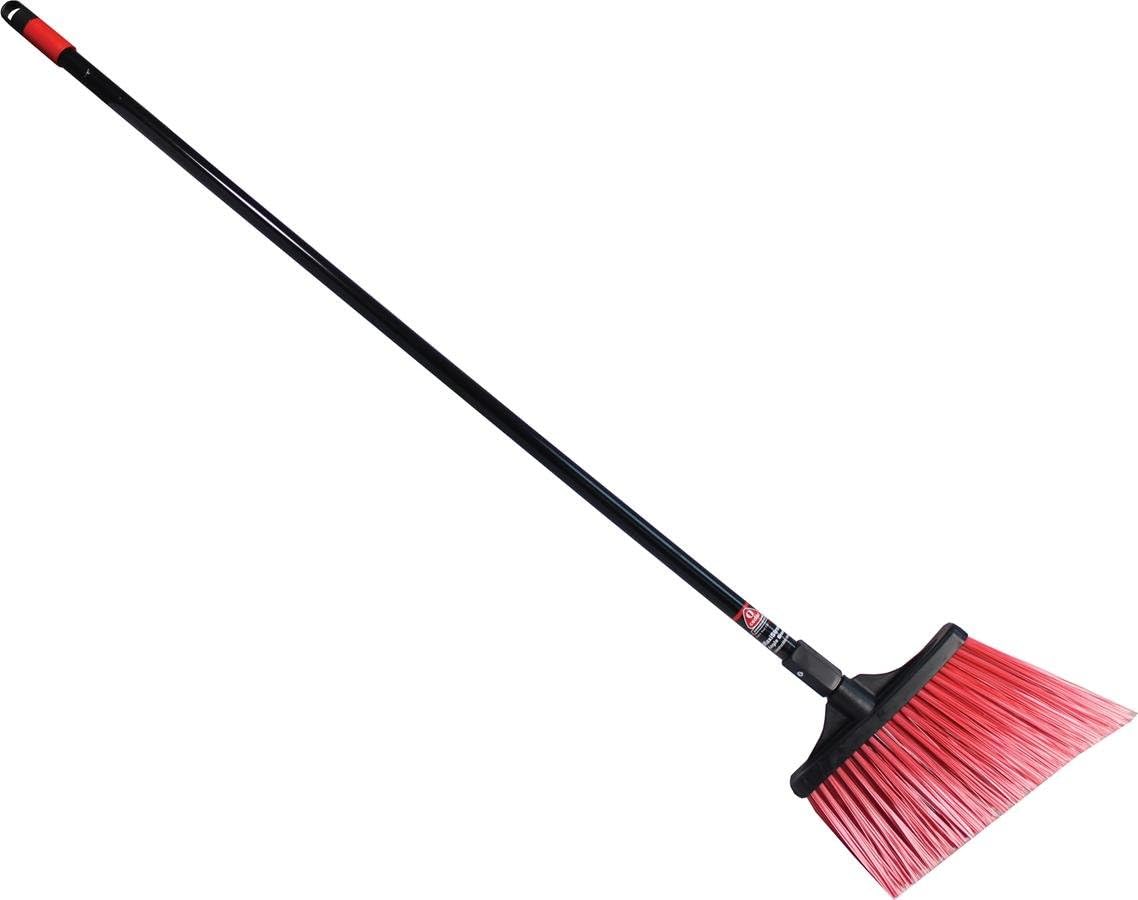 HAMBURG/NEXSTEP COMM PROD 6420 831648 O-Cedar Maxistrong Heavy Duty Angle Broom Black/Red, Large