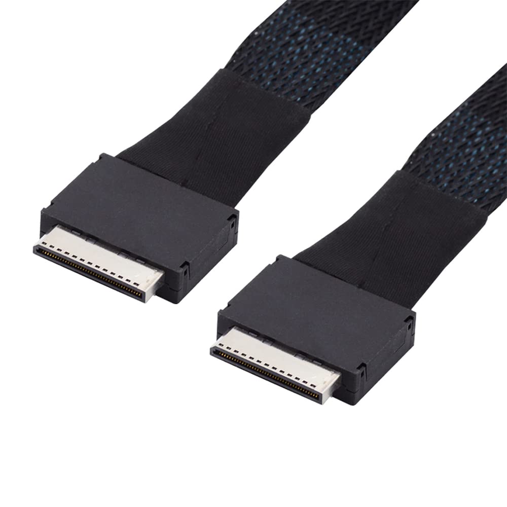 NFHK OCuLink PCIe PCI-Express SFF-8611 8x 8-Lane to OCuLink SFF-8611 8x SSD Data Active Cable 50cm