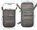 RFID Blocking Neck Stash Passport, Unisex, Grey