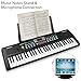 Electronic Keyboard Piano 61 Key, Portable Piano Keyboard with Music Stand, Microphone, Power Supply Digital Music Piano Keyboard for Kids/Adult