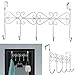 Rbenxia Over The Door 5 Hanger Rack Decorative Metal Hanger Holder for Home Office Use, White