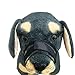 YAODHAOD Nylon Mesh Breathable Dog Mouth Cover, Quick Fit Dog Muzzle with Adjustable Straps，Pet Mouth Cover, to Prevent Biting and Screaming to Prevent Accidental Eating (S, black)