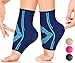 Sparthos Ankle Compression Socks (Pair) – Plantar Fasciitis Sleeves with Arch Support – for Men and Women – Foot Ankle Brace – Injury Recovery - Pain Relief for Sprains, Strains, Arthritis (Blue-M)