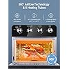 Aicook Air Fryer Toaster Oven 23L Convection Mini Oven Electric with Rotisserie and Grill Function, 4 Knobs Control Easy to Use, 6 Accessories & 75 Recipes Included, 1700W