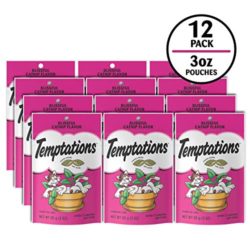 TEMPTATIONS Classic Treats for Cats Blissful Catnip Flavor 3 Ounces