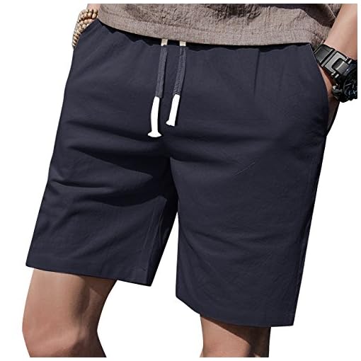 men's lightweight shorts elastic waist
