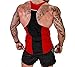 ICOOLTECH Men's Fitness Gym Muscle Cut Stringer Bodybuilding Workout Sleeveless Tank Top Shirts (US - X-Large, Z Red (no Words))