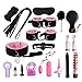 Guiseniour 21pc Leather Handcuffs Set Adult Awesome Toys for Couples Geting Bed Love Funny Games Kit Adult Toys for Men Women