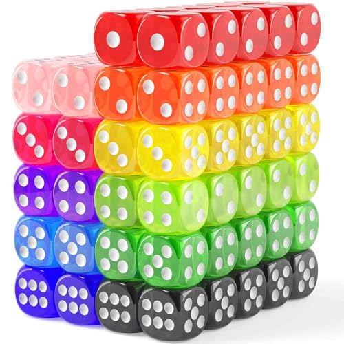 110 Pieces Dice Set, Colored Game Bulk Dices, Colorful Dices, 6 Sided Dice for Classroom Teaching, Board Game, Playing, Rolling, Small Six Sided 11 Color Red, Yellow, Blue, Green and More