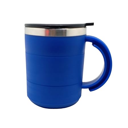 Tuelip Stainless Steel Tea and Coffee Travel Mug with Sipper Lid 400ML AnyColor