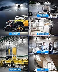 Motion Sensor Garage Light, 150W Deformable LED