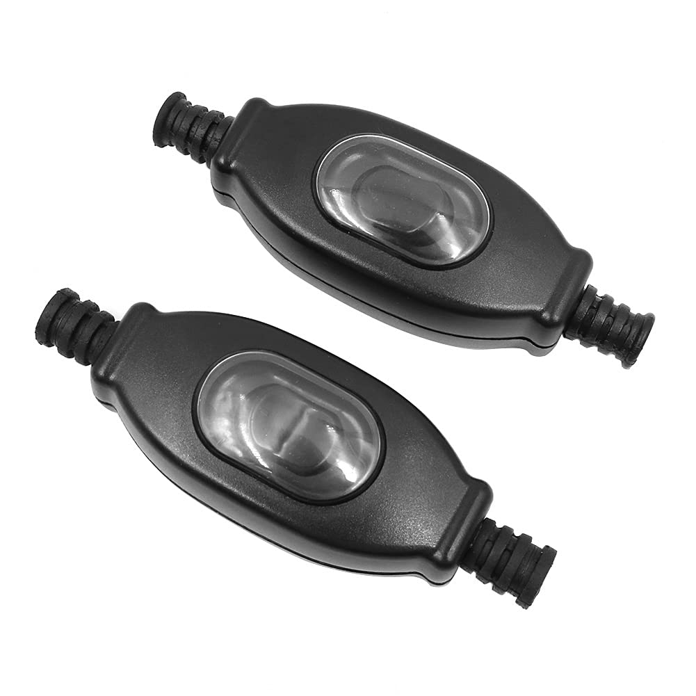 Tiardey 2Pcs Outdoor Dustproof Rocker Switch, Waterproof Switch, Appliance Switch, Inline ON/Off Rocker Switch