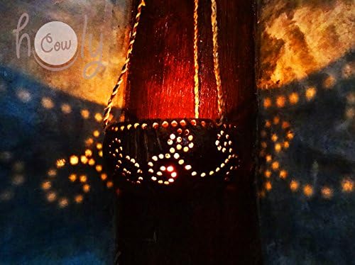 Hanging Coconut Shell Candle Holder