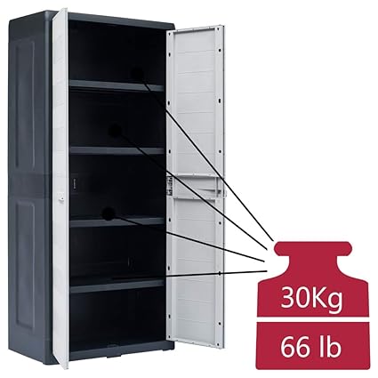 Festnight Garden Storage Cabinet Lockable Cabinet Unit
