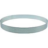 Keewah Round Perforated Tart Ring, 9", Stainless Steel