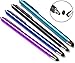MEKO (Upgrade Version) 4Packs Styli/Stylus [0.22-inch Rubber Tip Series] 5.5 L Replaceable Thin-Tip Stylus for All Touch Screen Smart Phones &Tablets - (Black&Dark Blue&Purple&Ocean Blue)