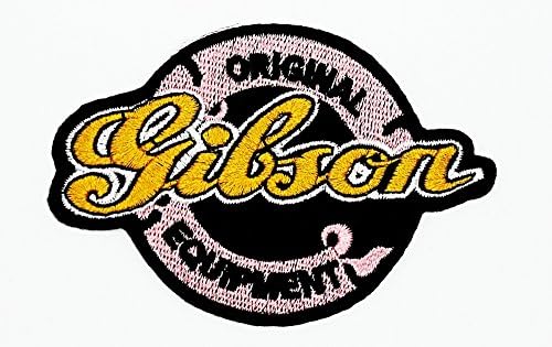MNC Patch Gibson Music Band Heavy Metal Punk Rock Logo iron on sew on patch Sign Badge Symbol Patch Iron on Applique Embroidered Jacket T shirt Costume