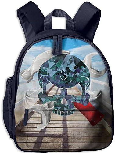 Welder Skull Child Breathable Zipper Pocket School Backpacks