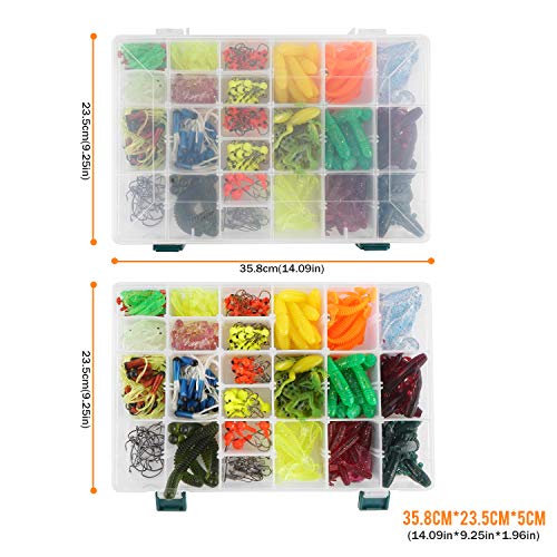 LEAMALLS Fischköder Kunstköder Angelköder Fischen Köder Set Angelhaken Angelvorrichtungen, Sport Freizeit Angelwirbel – Bild 8