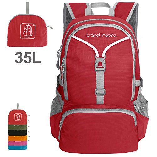 Travel Inspira 35L Lightweight Foldable Backpack Water Resistant Packable Sports Casual For Outdoor Camping Hiking Cycling 35 Liters