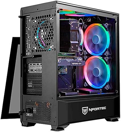 Nfortec Antares Torre Gaming Negra RGB (Cristal Templado): Amazon.es: Informática