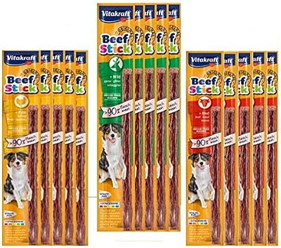 KATIX Vitakrafts Set of Mixed Variety Beef Sticks Soft Meaty Dog Treats