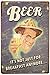 ERLOOD Beer It's Not Just for Breakfast Anymore Retro Vintage Decor Metal Tin Sign 12 X 8