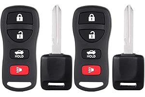 Remotes Key Fob for Nissan Altima Rogue Sentra Versa Pathfinder Murano Maxima Xterra Frontier Quest Titan 350Z Armada Cube 1999-2012 (HAT104T DA40PHTT BN104TT H0564-ET000T) -ANGLEWIDE