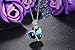 PLATO H Eternal Love Crystal Necklace for Women, Necklace, Rose and Love Pendant Necklace, Fashion Jewelry Gift for Mom, Girlfriend, Wife or Daughter on Birthday,Mother's Day, Blue
