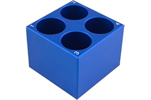 VISOSCI Aluminum Cooling Block - PCR Tubes Cooler, 4 Wells 50ml Centrifuge Tubes, Pack of One