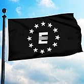 3ply Double Sided - Enclave E American Flag Banner for Premium Heavy Duty Durable Garden Decoration Outdoor and Indoor Flags with 2 Grommets (24x36inch)