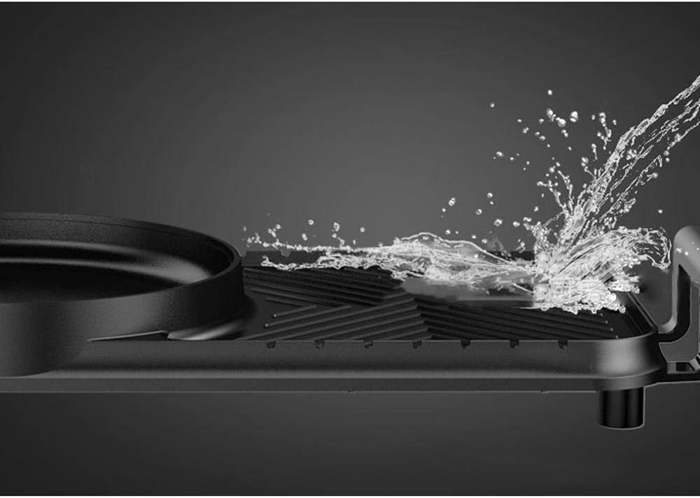 review Aigrun Large Electric Grill New Barbecue Hot Pot Integrated with Steamer Split Type Electric Baking Pan Barbecue Machine Home