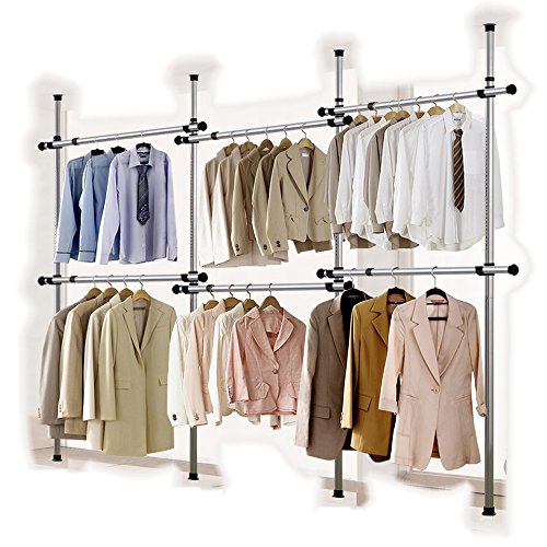 GoldCart 38mm Diameter Pole Long Crossbar Portable Indoor Garment Rack