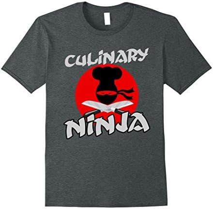 Mens Culinary Ninja Funny T-Shirt For Cooks And Chefs 3XL Dark Heather