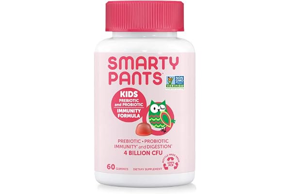 SmartyPants Kids Probiotic Immunity Gummies: Prebiotics & Probiotics for Digestive Health and Immune Support Supplement, Glut