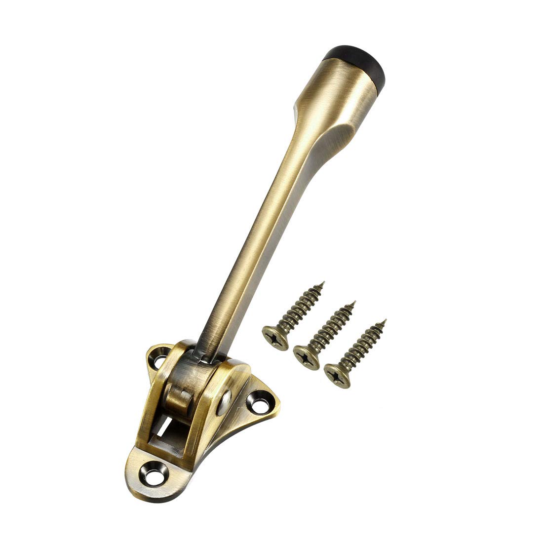 sourcing map Kickdown Door Stopper Easy-Step Pedal Kick Down Door Stop Zinc Alloy Bronze Tone