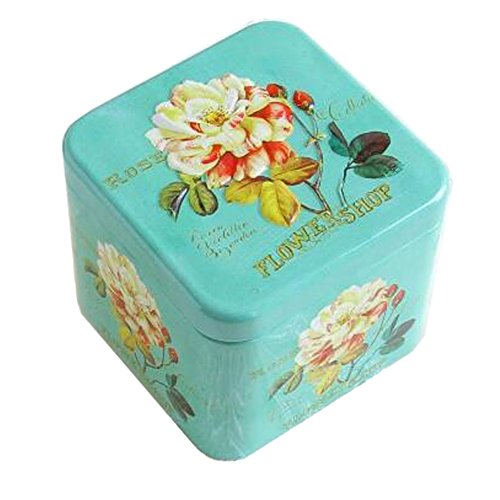 Adorable 3D Relief Square Candy Tin Cookies Box Gift Box Tea Storage Tin Box, #05