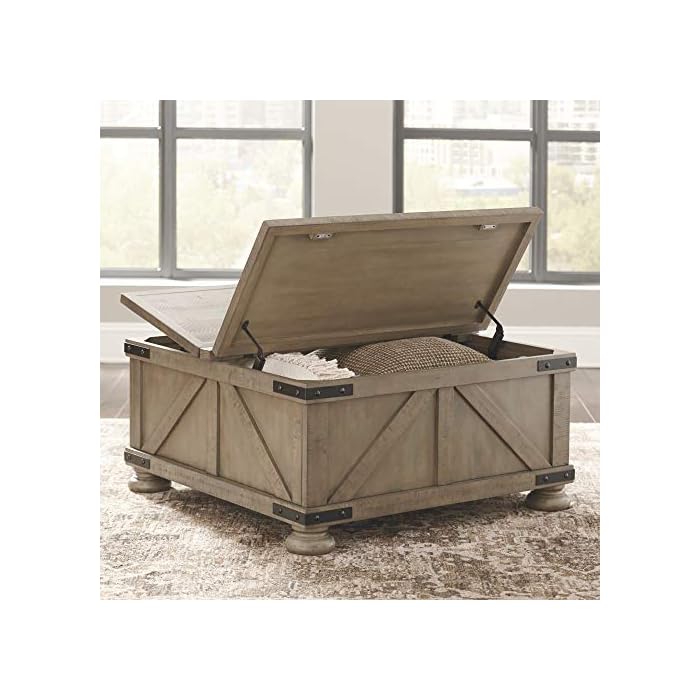 Signature Design by Ashley Aldwin Coffee Table with Lift Top, Gray