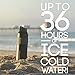 Thermo Tank Insulated Stainless Steel Water Bottle - Ice Cold 36 Hours! Vacuum + Copper Technology - SS Inner Lid, Silicone Grip - 40 Ounce (Black + Grey, 40oz)