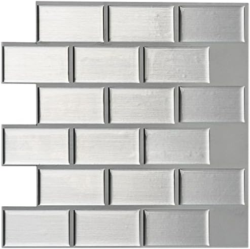 Instant Mosaic 07-110 Peel'n'stick Epoxy Mosaic Wall Tile Pack, 12" X 12" Peel'n'stick Epoxy Mosaic Wall Tile Pack, 12" X 12"
