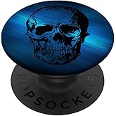 Skull on Blue PopSockets Adhesive PopGrip